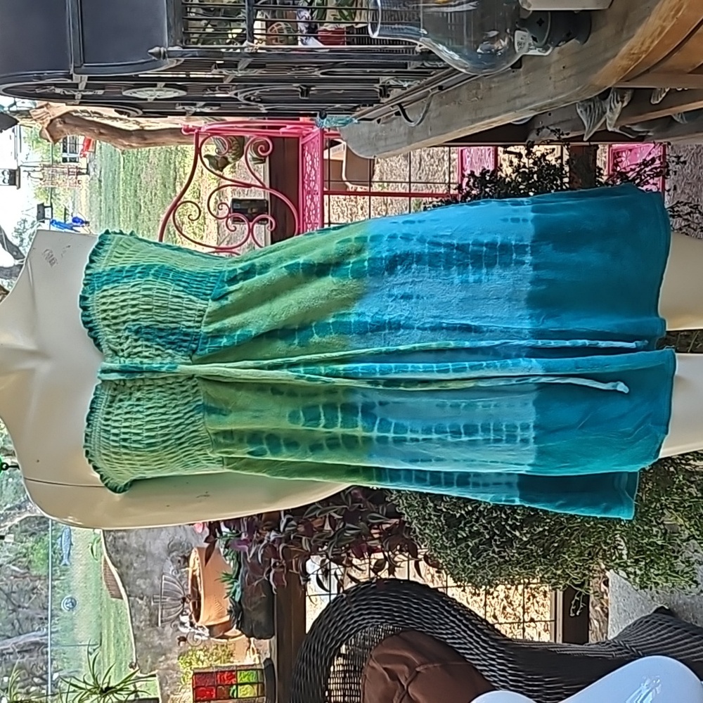 Cute stretchy swimming cover up terry towel dress sundress size small